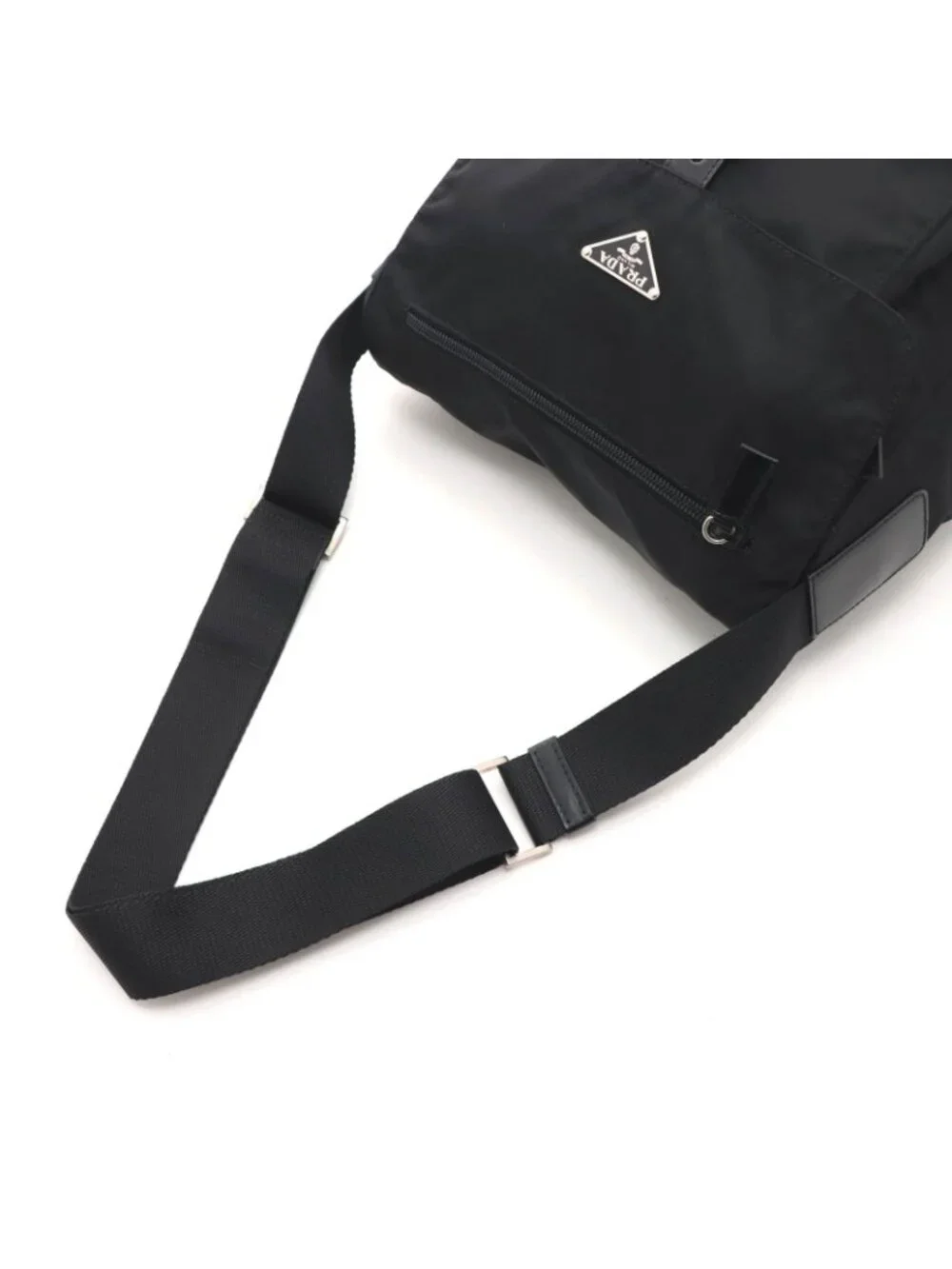 Prada Shoulder Bag Black Nylon Leather
